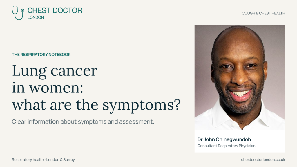 What are the symptoms of lung cancer in women?